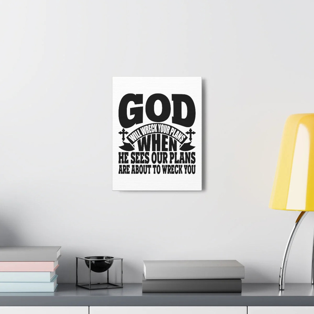 Scripture Walls Jeremiah 29:11 He Sees Our Plans White Ready to Hang Unframed